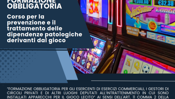 Corso per la prevenzione e il trattamento delle dipendenze patologiche derivanti dal gioco. Iscrizioni aperte